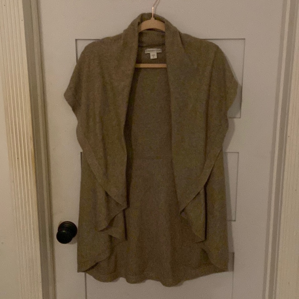 Coldwater Creek sweater vest, tan, size 1X